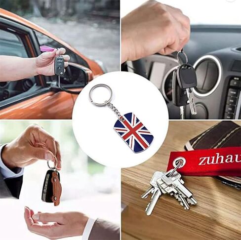 NISCAYA UK Flag Key Chain Metal Car Key Ring Pendant Union Jack Keyring GB British Flag Travel Souvenir Jewelry in Saudi Arabia