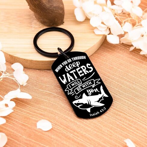 Whale Shark Keychain Shark Stuff Whale Sharks gifts Whaleshark Bible Key Chains Bible Verse Keychain Sharks Accessories SharkWeek Teen Boy Birthday Easter in Kuwait