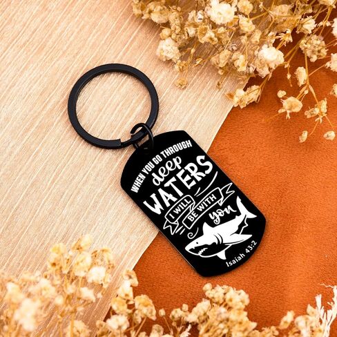 Whale Shark Keychain Shark Stuff Whale Sharks gifts Whaleshark Bible Key Chains Bible Verse Keychain Sharks Accessories SharkWeek Teen Boy Birthday Easter in Kuwait