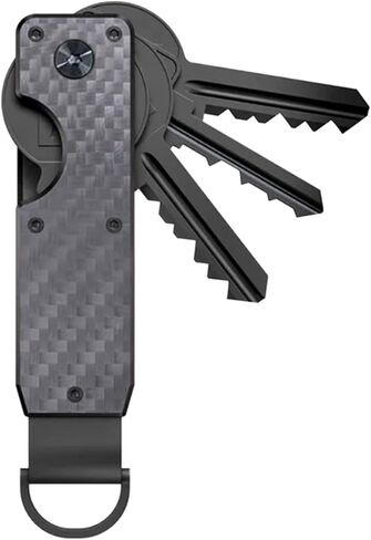Compact Key Holder Metal Key Chain Key Organizer Minimalist key case key holder for keychain Secures 1-5 Keys in Saudi Arabia