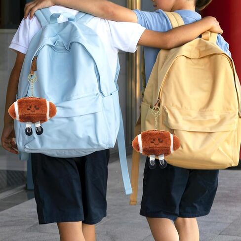 4 Pcs Football Keychain Gift, Rugby American Football Plush Keychain, Football Stuffed Plush Gift for Football Lovers, Birthday Gifts for Men Women Footballs Players in Kuwait