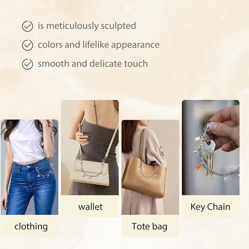 Metal Wallet Chain Keychains Flowers Bag Charms Lock Bear Rainbow Purse Charms Purse Accessories For Women in Kuwait