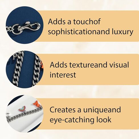 Metal Wallet Chain Keychains Flowers Bag Charms Lock Bear Rainbow Purse Charms Purse Accessories For Women in Kuwait