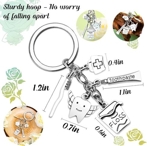 هدايا صحة الأسنان للنساء والرجال ملحقات مساعد الأسنان سلسلة مفاتيح الأسنان لطبيب الأسنان والتخرج وأعياد الميلاد وفرشاة الأسنان ومعجون الأسنان وسلسلة المفاتيح in Kuwait