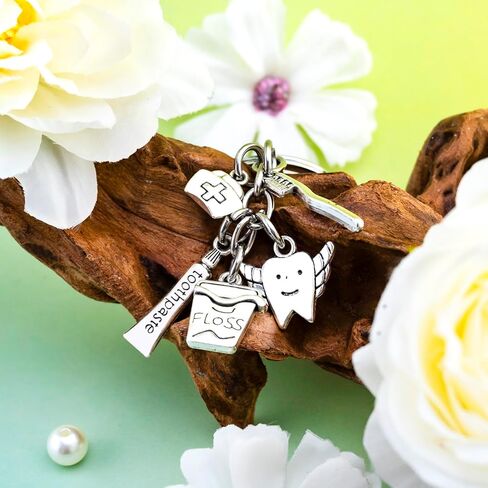 هدايا صحة الأسنان للنساء والرجال ملحقات مساعد الأسنان سلسلة مفاتيح الأسنان لطبيب الأسنان والتخرج وأعياد الميلاد وفرشاة الأسنان ومعجون الأسنان وسلسلة المفاتيح in Kuwait