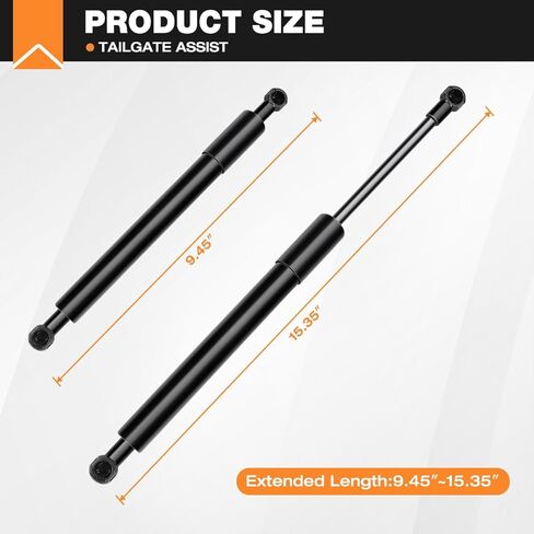 Pickup Tailgate Assist Shock Compatible with 2015-2024 Ford F-150/2017-2024 Ford F-250/350/450, Truck Tail Gate Assist Kit Soft Open for Ford in Kuwait