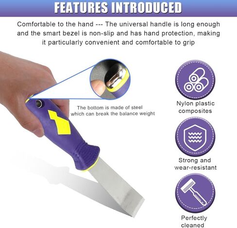 Wheel Weight Remover, Auto Tire Repair Tool with Non-Slip Grip for Removing Adhesive Stick-On Wheel Weights, Universal Tire Balancer Scraper for Most Vehicles (Scraper) in Saudi Arabia