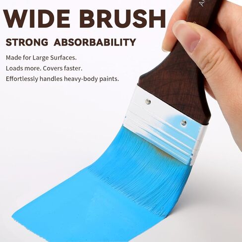 Bowitzki 25pcs Paint Brush Set,Professional Artist Paintbrush kit with Flat, Filbert, Fan, Dagger, Cat Tongue, Round, Angle, Spatula,Rigger for Oil, Acrylic Canvas Paintings, Body Face Painting in Kuwait