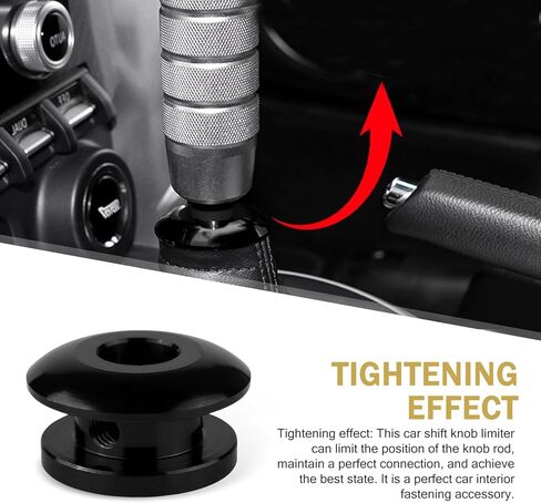 Car Shift Head Limiter, High Strength Alloy Shift Lever Retaining Base Shift Knob Retaining Snap Base, Tuning Replacement Parts for Most Cars Trucks SUVs (Black) in Saudi Arabia