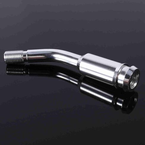 Qiilu 5 Inch Gear Shifter Stick Lever Bend Extension Shift Knob Extender Replacement for T4 1990-2003 Gear Lever Curved Pipe Gear Stick Silver in Kuwait