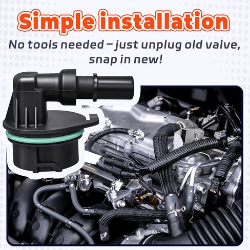 68210345AA PCV Valve Fit For Dodge Durango 2016-2021 Dodge Ram1500 2019-2021 Chrysler Pacifica 2017-2020 | Positive Crankcase Ventilation Valve Replacement | Direct Fit in Kuwait