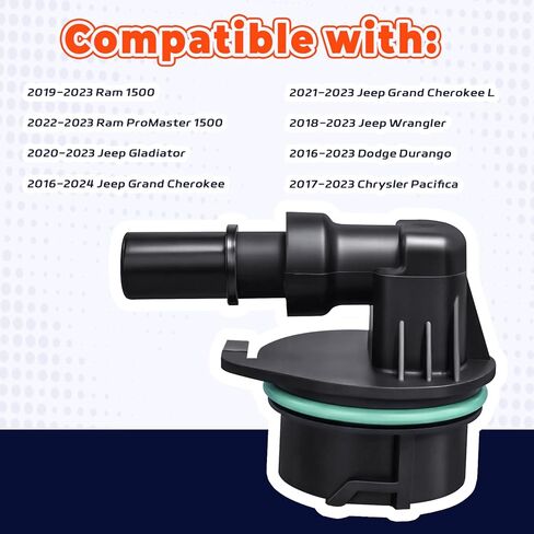 68210345AA PCV Valve Fit For Dodge Durango 2016-2021 Dodge Ram1500 2019-2021 Chrysler Pacifica 2017-2020 | Positive Crankcase Ventilation Valve Replacement | Direct Fit in Kuwait