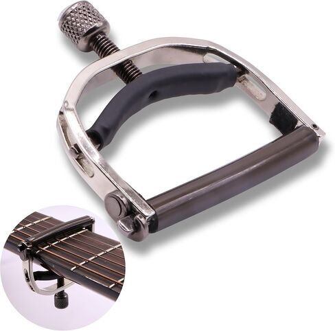 Paige 6-String Standard Guitar Capo - Made in the USA,- Premium Capo for Acoustic and Standard Guitars, Ultra-Thin Design with Adjustable Tension, Satin Nickel Finish in Saudi Arabia