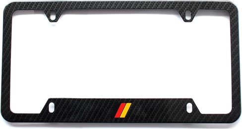 1 German License Plate Frame Aluminum with Carbon Fiber Finished License Plate Frame for Mercedes Benz Porsche BMW Audi Volkswagen VW in Saudi Arabia