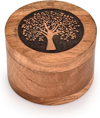 Decorative Urn Acacia Wood Urns for Ashes Pet Urn Wood Keepsake Box Urns for Cat Dogs (3.5" x 3.5" x 2.5") in Kuwait