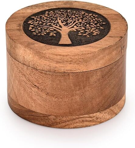 Decorative Urn Acacia Wood Urns for Ashes Pet Urn Wood Keepsake Box Urns for Cat Dogs (3.5" x 3.5" x 2.5") in Kuwait