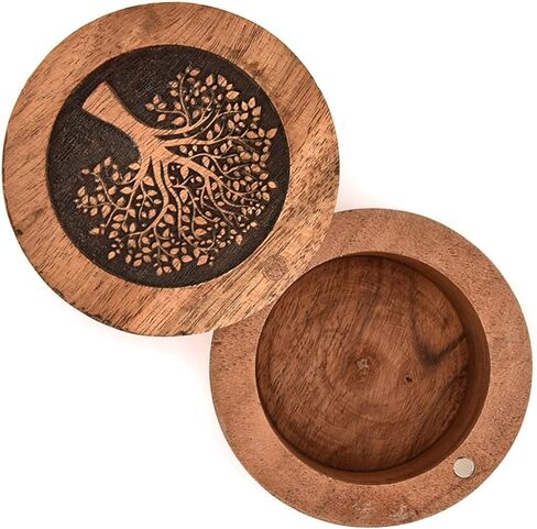 Decorative Urn Acacia Wood Urns for Ashes Pet Urn Wood Keepsake Box Urns for Cat Dogs (3.5" x 3.5" x 2.5") in Kuwait