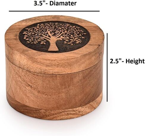 Decorative Urn Acacia Wood Urns for Ashes Pet Urn Wood Keepsake Box Urns for Cat Dogs (3.5" x 3.5" x 2.5") in Kuwait