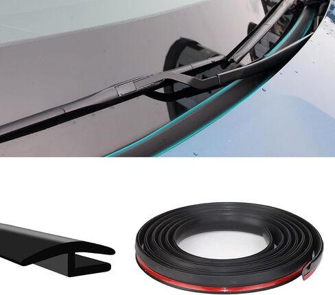 Windshield Cowl Rubber Seal Strip, 1.7M/5.6Ft Car Front and Rear Weatherstrip Sunroof Sealing Strips, Universal Vehicles Cuttable Self Adhesive Sealing Strip for Most Cars Trucks SUVs in Kuwait