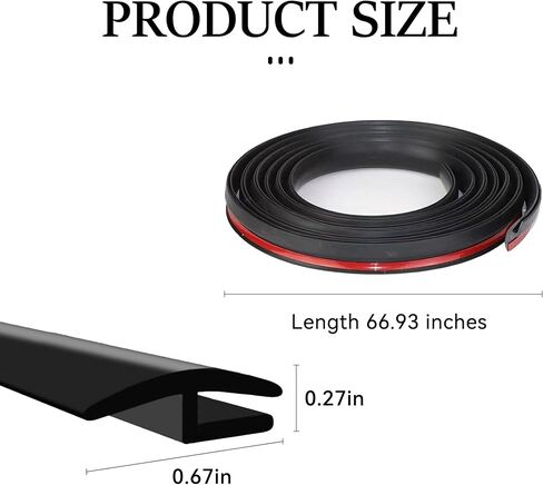 Windshield Cowl Rubber Seal Strip, 1.7M/5.6Ft Car Front and Rear Weatherstrip Sunroof Sealing Strips, Universal Vehicles Cuttable Self Adhesive Sealing Strip for Most Cars Trucks SUVs in Kuwait