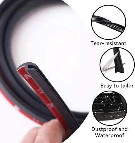 Windshield Cowl Rubber Seal Strip, 1.7M/5.6Ft Car Front and Rear Weatherstrip Sunroof Sealing Strips, Universal Vehicles Cuttable Self Adhesive Sealing Strip for Most Cars Trucks SUVs in Kuwait