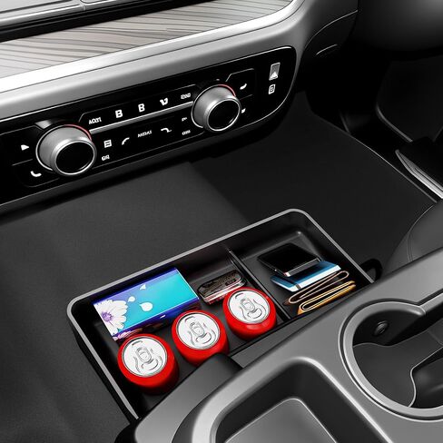 صينية تنظيم معلقة لوحدة التحكم المركزية لملحقات Chevy Silverado/Sierra 1500(2019-2026) وSilverado/Sierra 2500HD 3500HD(2020-2026) (مقعد قابل للطي منفصل فقط) أسود in Kuwait