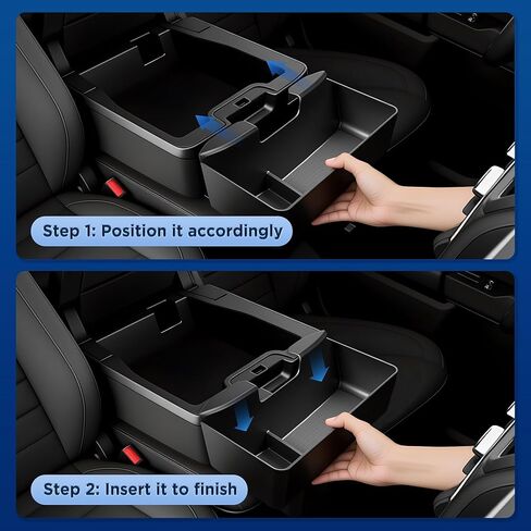 صينية تنظيم معلقة لوحدة التحكم المركزية لملحقات Chevy Silverado/Sierra 1500(2019-2026) وSilverado/Sierra 2500HD 3500HD(2020-2026) (مقعد قابل للطي منفصل فقط) أسود in Kuwait