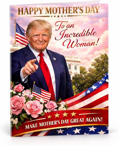 Funny Trump Mother's Day Card with Audio Voice Message – Make Mother's Day Great Again – Recorded Greeting Card for Mom from Son Daughter Husband – Unique Gift in Saudi Arabia