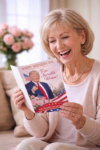Funny Trump Mother's Day Card with Audio Voice Message – Make Mother's Day Great Again – Recorded Greeting Card for Mom from Son Daughter Husband – Unique Gift in Saudi Arabia