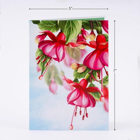Humming Bird Pop Up Card, Fuchsia, 3D Popup Greeting Cards, Gift For Birthday, Mothers Day, Anniversary, Valentines, Thinking Of You, Thank You, 5x7 - Includes Envelope And Message Note in Saudi Arabia