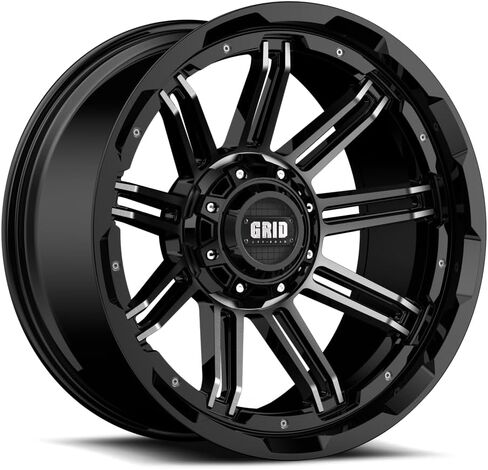 Wheel | Cast Aluminum Rim | 18x9 Size | 5x127 / 5x139.7 Bolt Pattern | 0mm Offset 5.00in | Gloss Black Machined Dark | Compatible With 1967-1976 Pontiac Bonneville | 1967-1970 Pontiac Catalina in Saudi Arabia