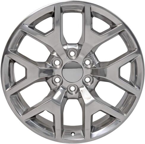 OE Wheels CV92 20 Inch Rims and Tires Fit Sierra 1500 Honeycomb Style 6x139.7 20x9 Polished - Hollander 5656 - TS-37 AT 275/55-20 (Set of 4) in Saudi Arabia