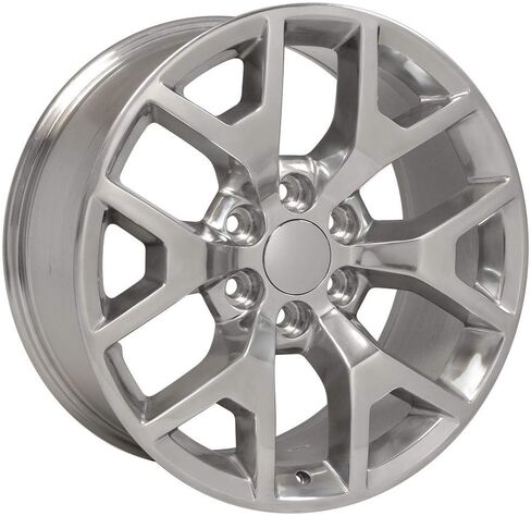 OE Wheels CV92 20 Inch Rims and Tires Fit Sierra 1500 Honeycomb Style 6x139.7 20x9 Polished - Hollander 5656 - TS-37 AT 275/55-20 (Set of 4) in Saudi Arabia