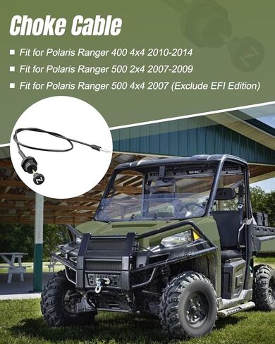 7081299 Choke Cable Fit for Polaris 2X4 4X4 Midsize Carb Ranger 500 400 2014, Black, Metallic in Saudi Arabia
