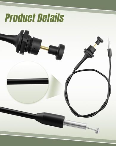7081299 Choke Cable Fit for Polaris 2X4 4X4 Midsize Carb Ranger 500 400 2014, Black, Metallic in Saudi Arabia