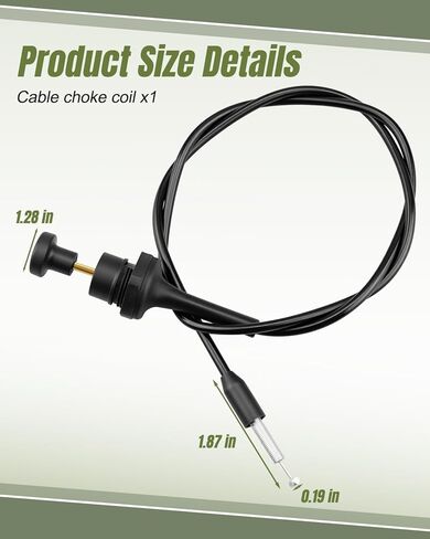 7081299 Choke Cable Fit for Polaris 2X4 4X4 Midsize Carb Ranger 500 400 2014, Black, Metallic in Saudi Arabia