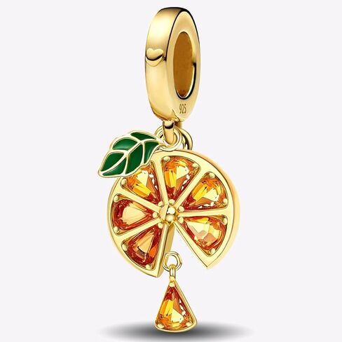 1Pc Fashionable Silver Golden Fruit Series hanging beads Pendant Fit DIY Jewelry Matching And Daily Outfit Decoration Gift For Women in Saudi Arabia