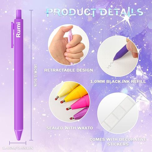 مجموعة أقلام وملصقات Kpop Merch Rumi Zoey Mira - 8 أقلام حبر جاف مع 16 ملصقًا شخصيًا، لوازم مكتبية لطيفة للمعجبين ومحبي الموسيقى، هدايا KPop لأعياد الميلاد، هدايا الحفلات in Saudi Arabia