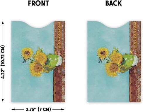WIRESTER Set of 8 RFID Blocking Card Sleeves, Anti-Theft Credit Card Holder, Easy to Recognize, Identity Theft Protection Secure Sleeves Travel Case for Men Women - Famous Painting Van Gogh in Saudi Arabia