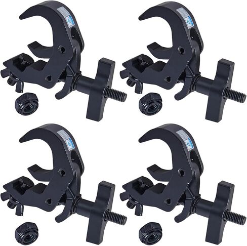 Pack of 4,Heavy Duty Truss Clamp, Compatible With 1.5-2.0 Inch Truss for Stage Lighting Projector Par Lights, 330 lb Aluminum Alloy DJ Stage Light Clamps in Saudi Arabia