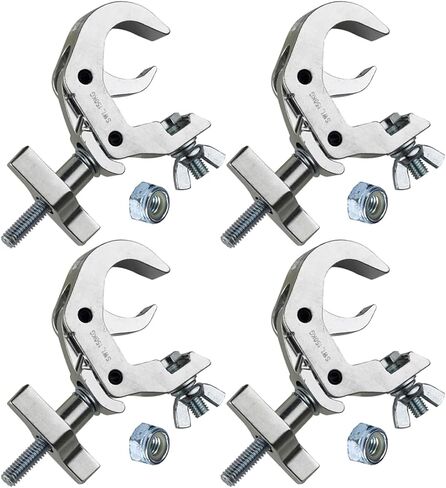 Pack of 4,Heavy Duty Truss Clamp, Compatible With 1.5-2.0 Inch Truss for Stage Lighting Projector Par Lights, 330 lb Aluminum Alloy DJ Stage Light Clamps in Saudi Arabia