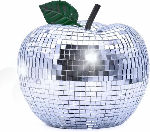 ديكور كرة ديسكو على شكل تفاحة - زخرفة كرة مرآة متلألئة لحفلات الزفاف والحفلات والمناسبات الاحتفالية in Kuwait
