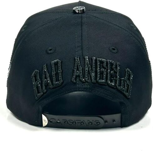CAPFANS LA Bad Angels Black - قبعة مميزة للرجال، قبعات لأي مناسبة، قبعة بيسبول للرجال، قبعات رجالية قابلة للتعديل، قبعات رجالية سوداء قبعة Snapback - قابلة للتعديل in Saudi Arabia
