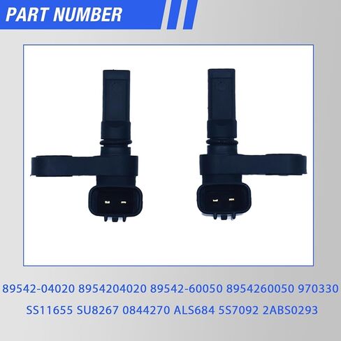 ABS Wheel Speed Sensor Front Rear Left Right Compatible with 2005-2020 Toyota Tacoma 2003-2020 4Runner 2007-2014 FJ Cruiser 2008-2020 Land Cruiser # 89542-04020 89543-04020 2Pcs in Kuwait
