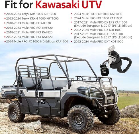 مفتاح إشعال JAVIK مناسب لـ Kawasaki Teryx 1000 Mule PRO DX/DXT/FX/FXT/FXR KAF820 KAF1000 2017-2023، OEM#27005-0643 27005-0644 in Saudi Arabia