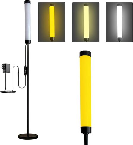 Voice-Activated Led Floor Standing Tall Lamp Custom Color Temperature Pole for Adults and Kids Indoor Bedroom Home Living Room Office (Black-Voice Control) in Saudi Arabia