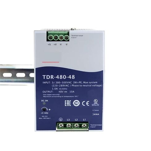 1pcs TDR-480 Switching Power Supply Three-Phase 380V to 24V/48V DC Guide Type 480W(TDR-480-24V) in Saudi Arabia