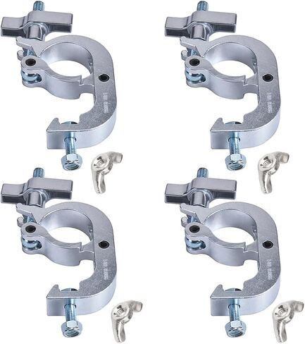 Sarknoah.Pack of 4 .Heavy Duty Truss Clamp.330 lb Aluminum Alloy Stage Light Clamps,Fits 1.89-2.0 Inch Truss for Stage Lighting Hook,Quick Release stage Clamp for DJ Lighting Projector Par Lights. in Saudi Arabia