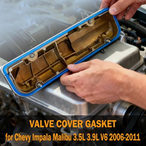 مجموعة حشية غطاء الصمام لـ 2006-2011 تشيفي إمبالا ماليبو 3.5L 3.9L V6 لصورة ظلية أولدزموبيل أليرو كتلاس، لبونتياك جراند بريكس | استبدال VS50442R | إيقاف تسرب الزيت، مطاط متين، ختم مثالي in Kuwait