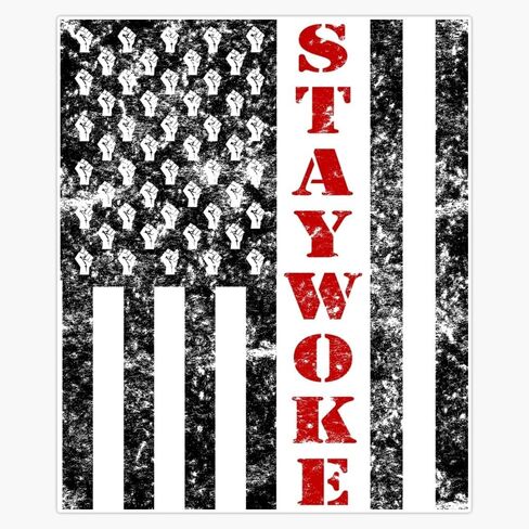 Magnet Raised Fist Flag Stay Woke Magnetic Vinyl Sticker Decal 5" in Saudi Arabia